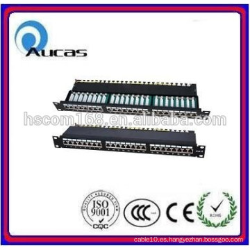 AUcas China 24 puertos Cat5e Patch Panel Horizontal 110 Tipo mejor precio